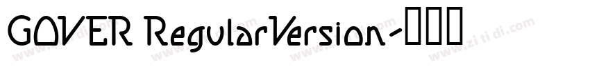 GOVER RegularVersion字体转换